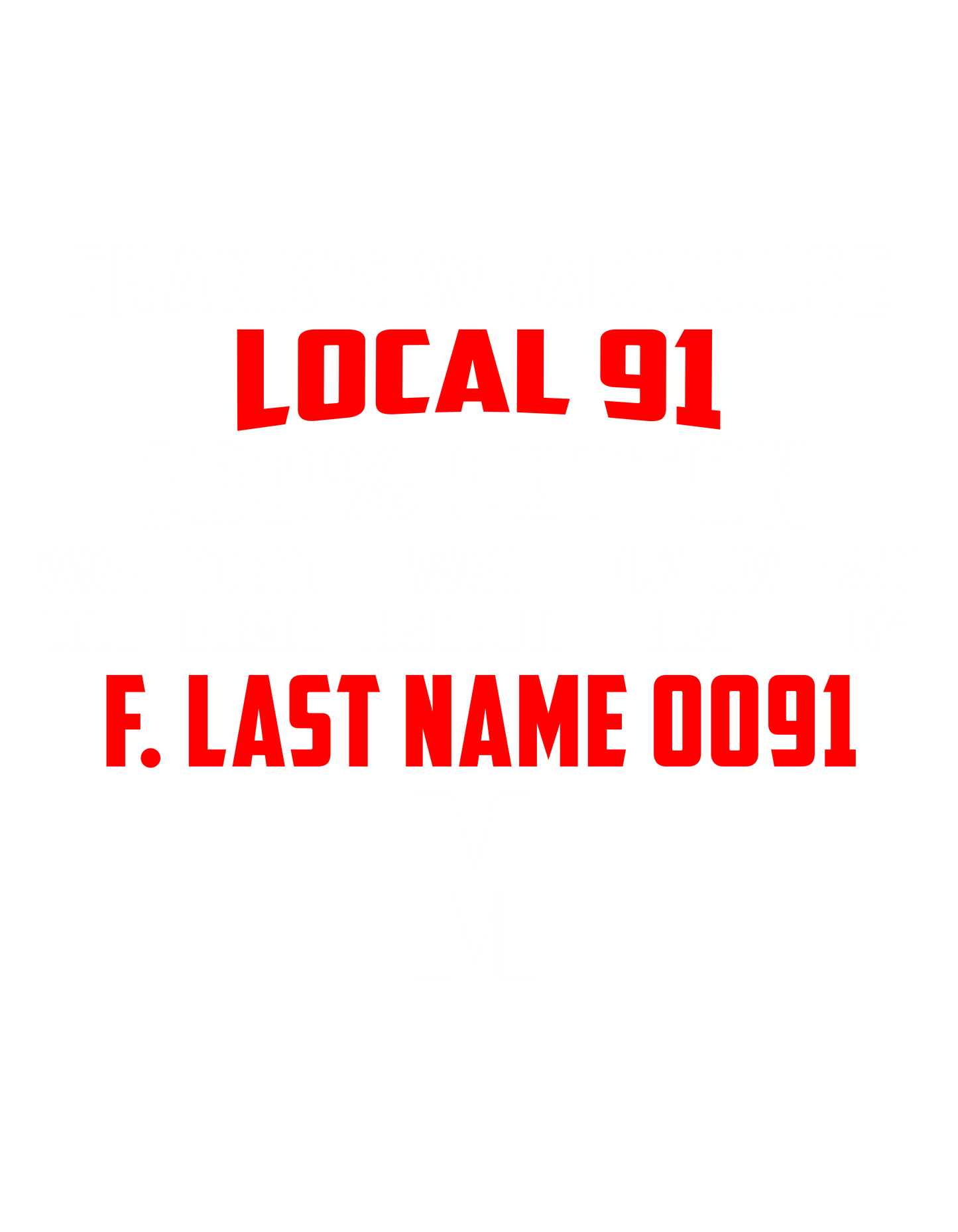 Parkersburg Local 91 Member Exclusive Gray Edition Tee