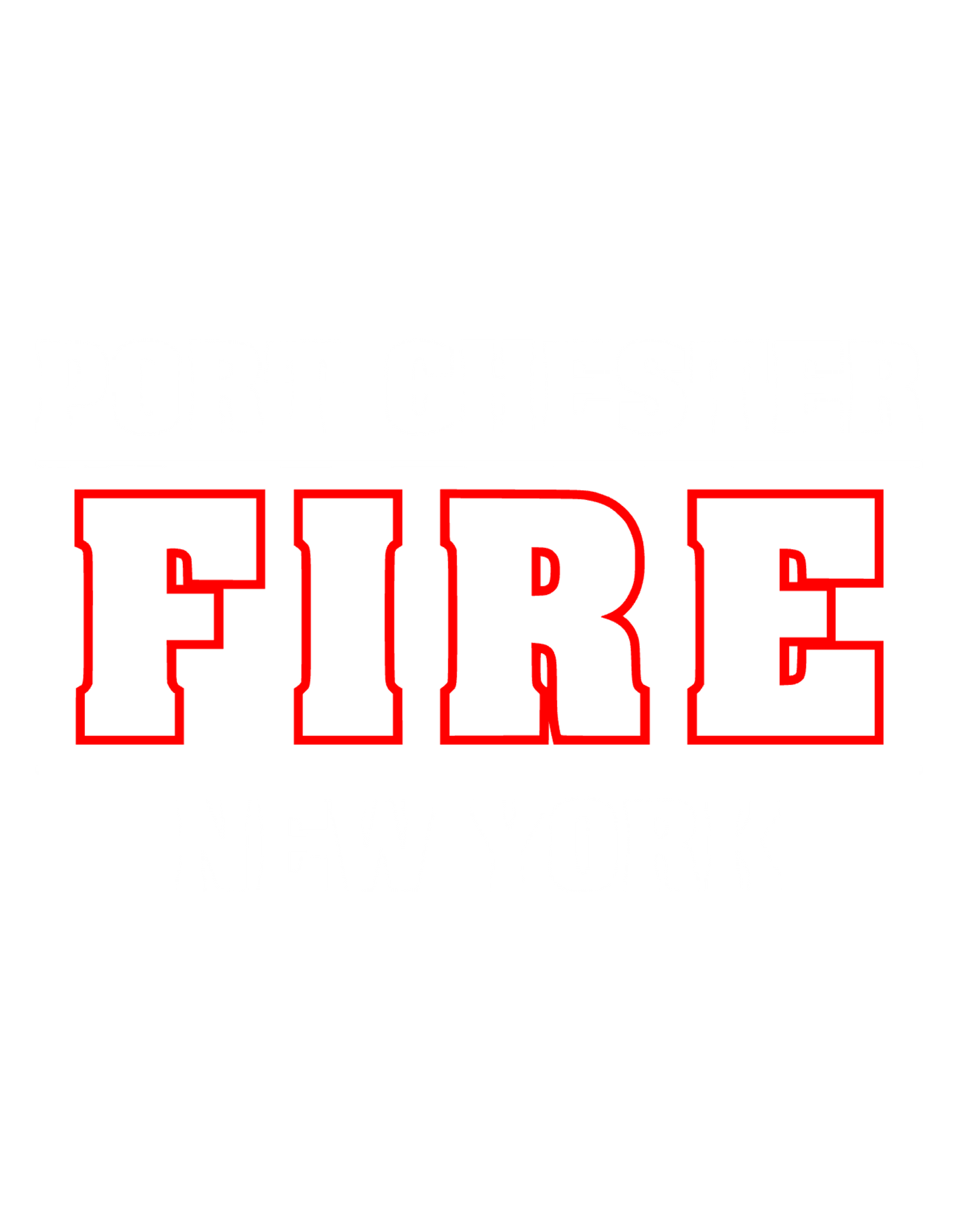 Rescue 40/41 — Port Chester Fire Tee (White Edition)