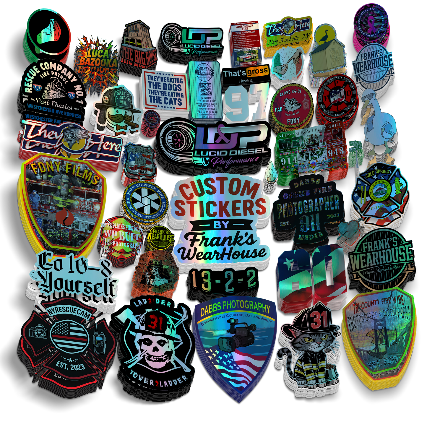 100 3" Inch Custom Die-Cut Stickers