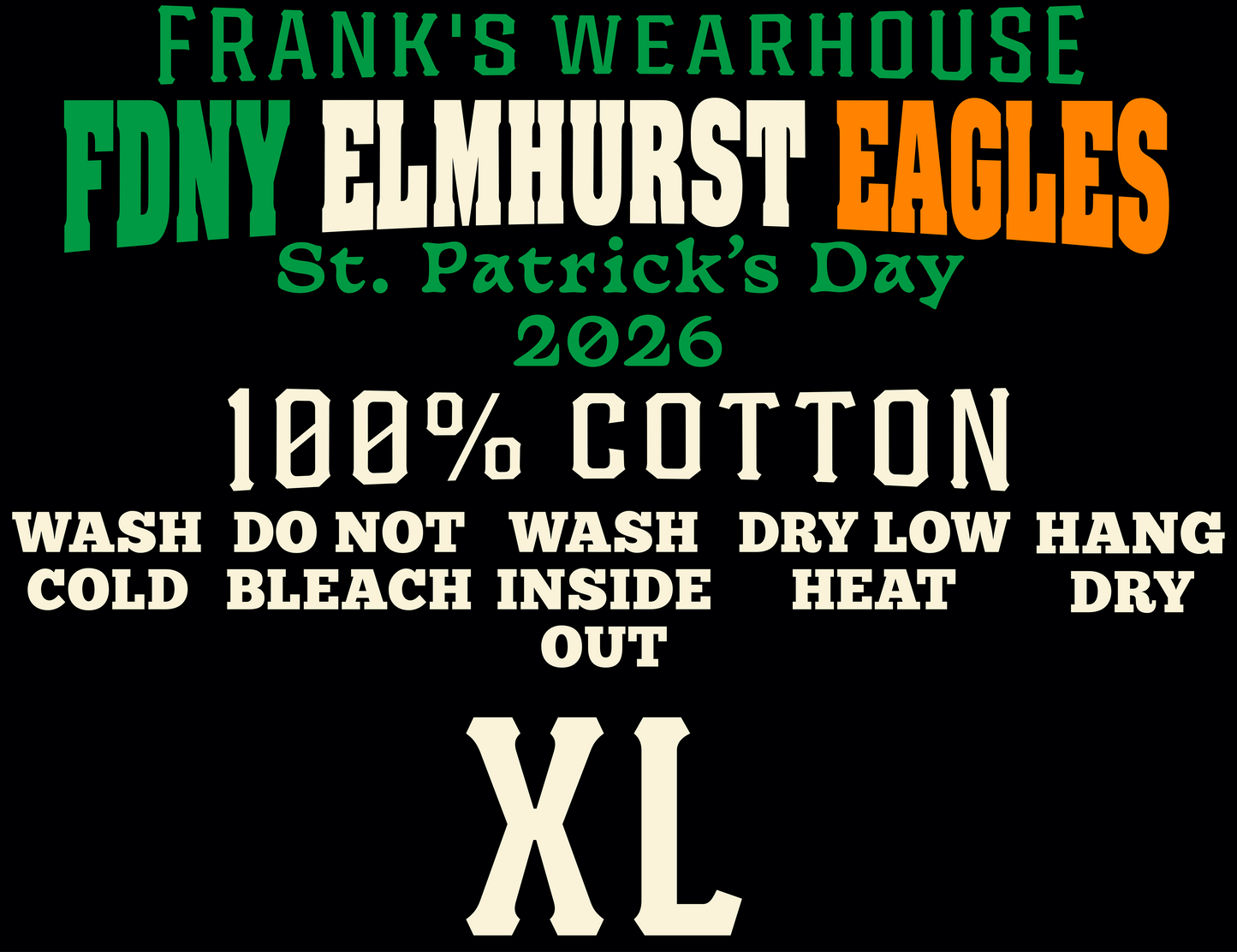 FDNY Elmhurst Eagles St. Patrick's Custom Tag