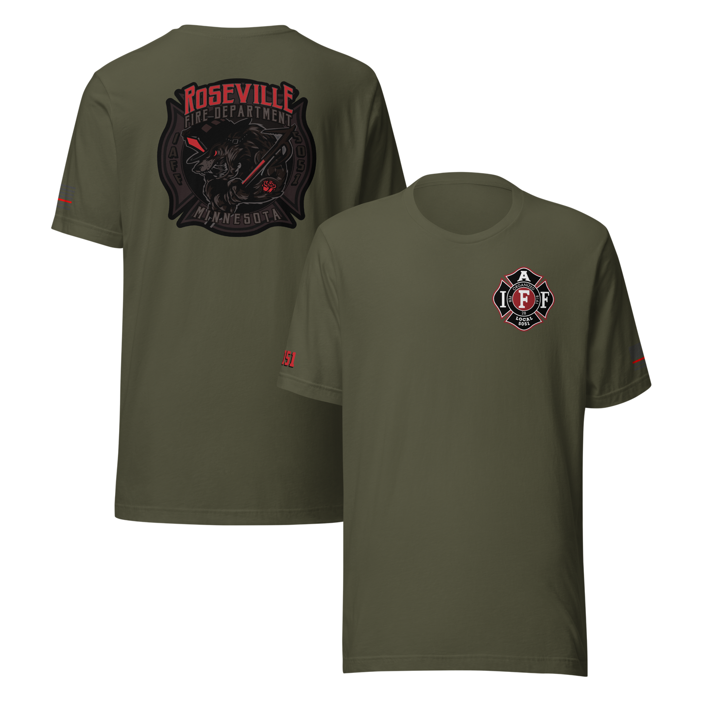 Roseville Fire - Subdued - Local 5051 (Black) - Collection