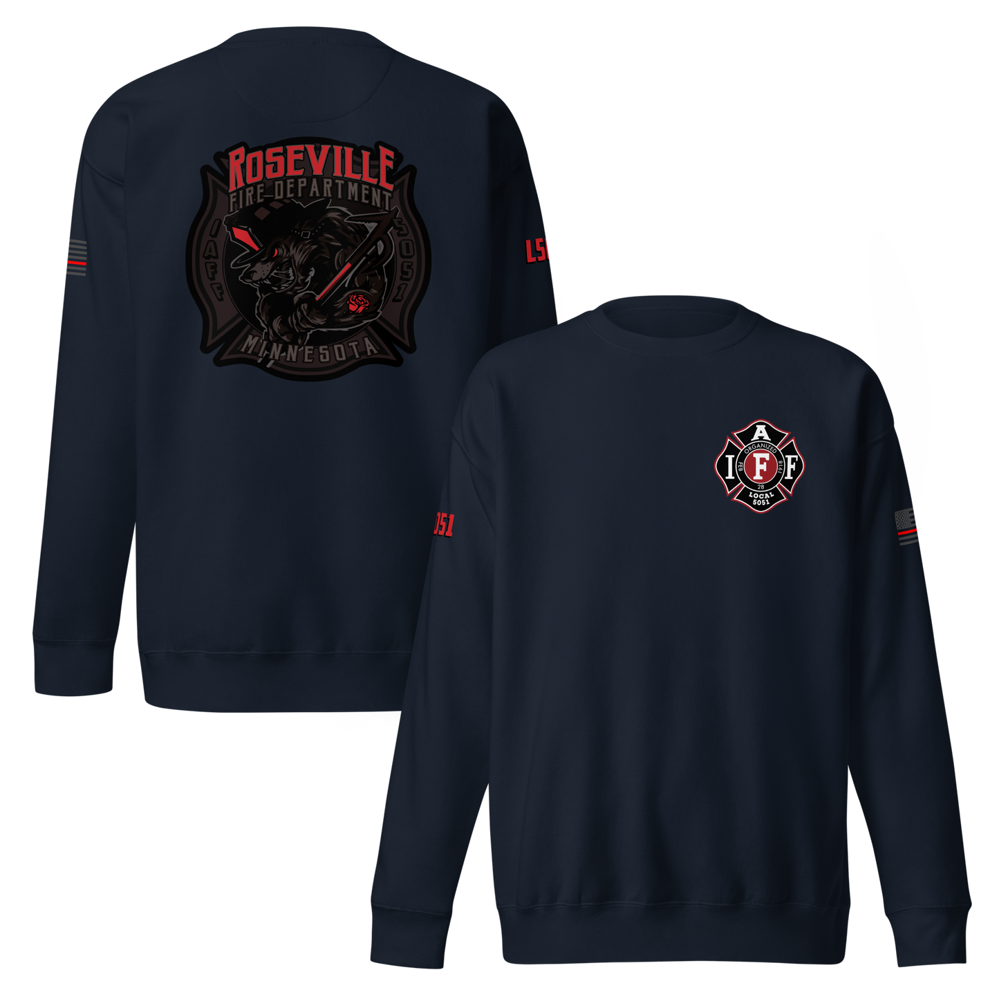 Roseville Fire - Subdued - Local 5051 (Black) - Collection