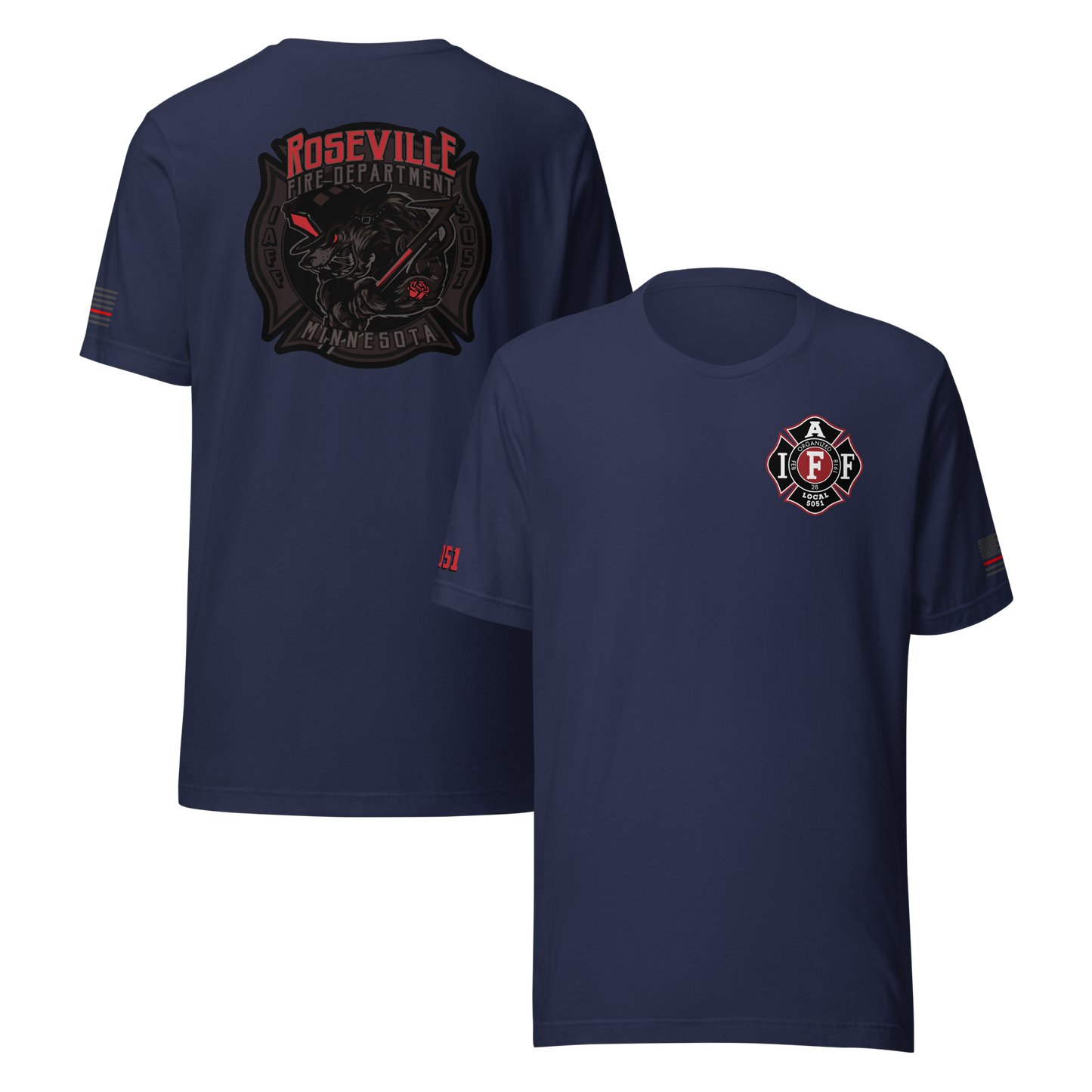 Roseville Fire - Subdued - Local 5051 (Black) - Collection