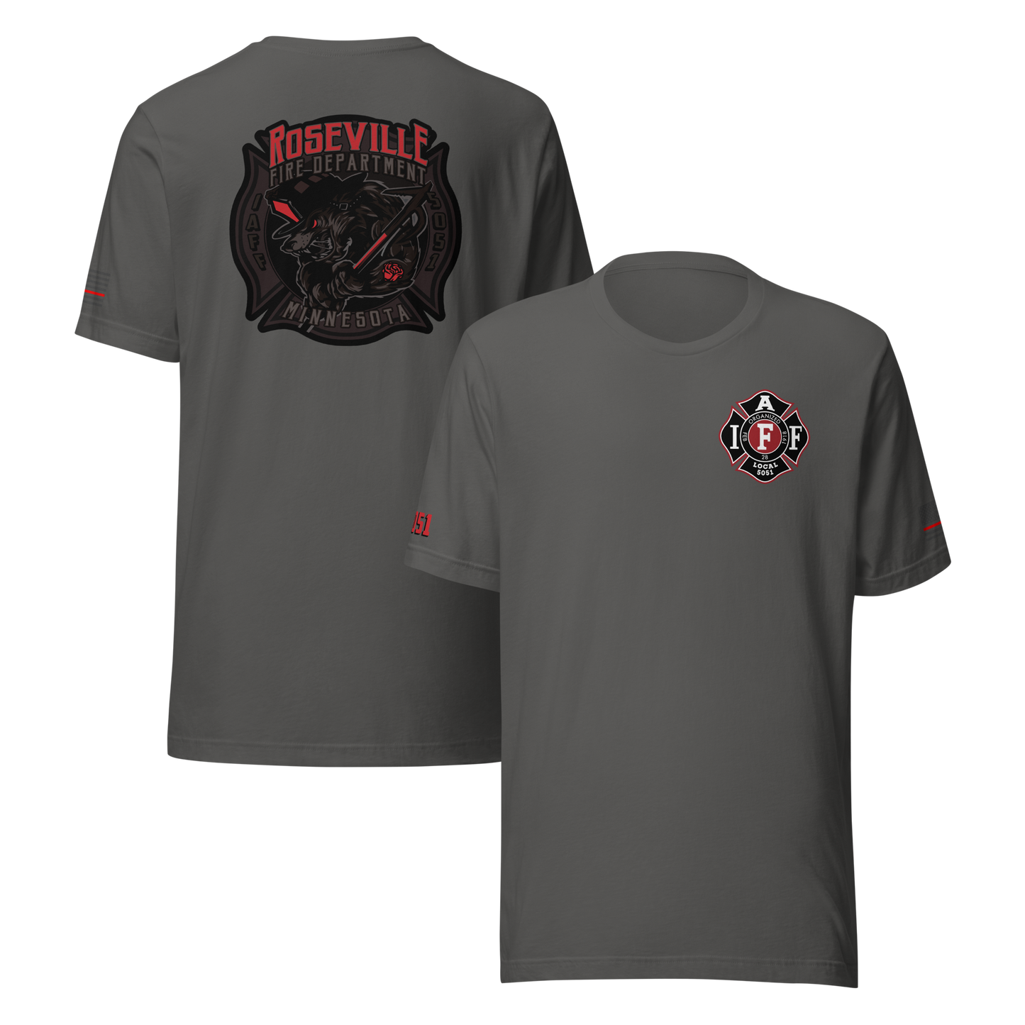Roseville Fire - Subdued - Local 5051 (Black) - Collection