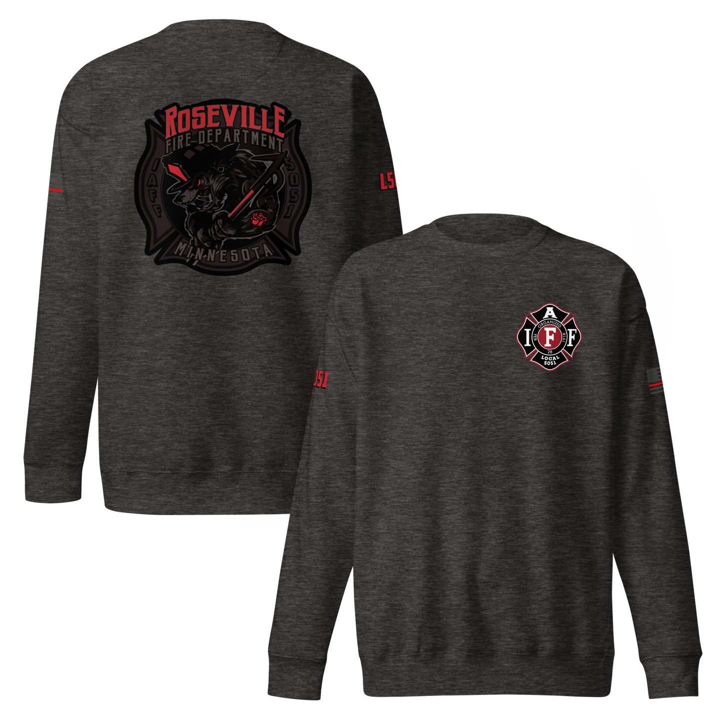 Roseville Fire - Subdued - Local 5051 (Black) - Collection