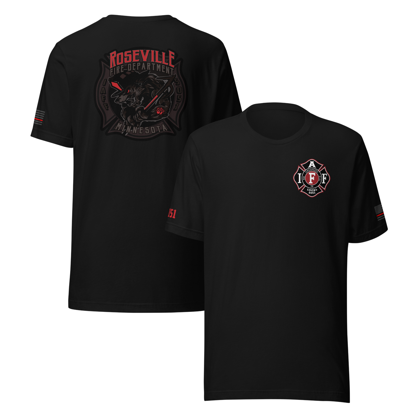 Roseville Fire - Subdued - Local 5051 (Black) - Collection