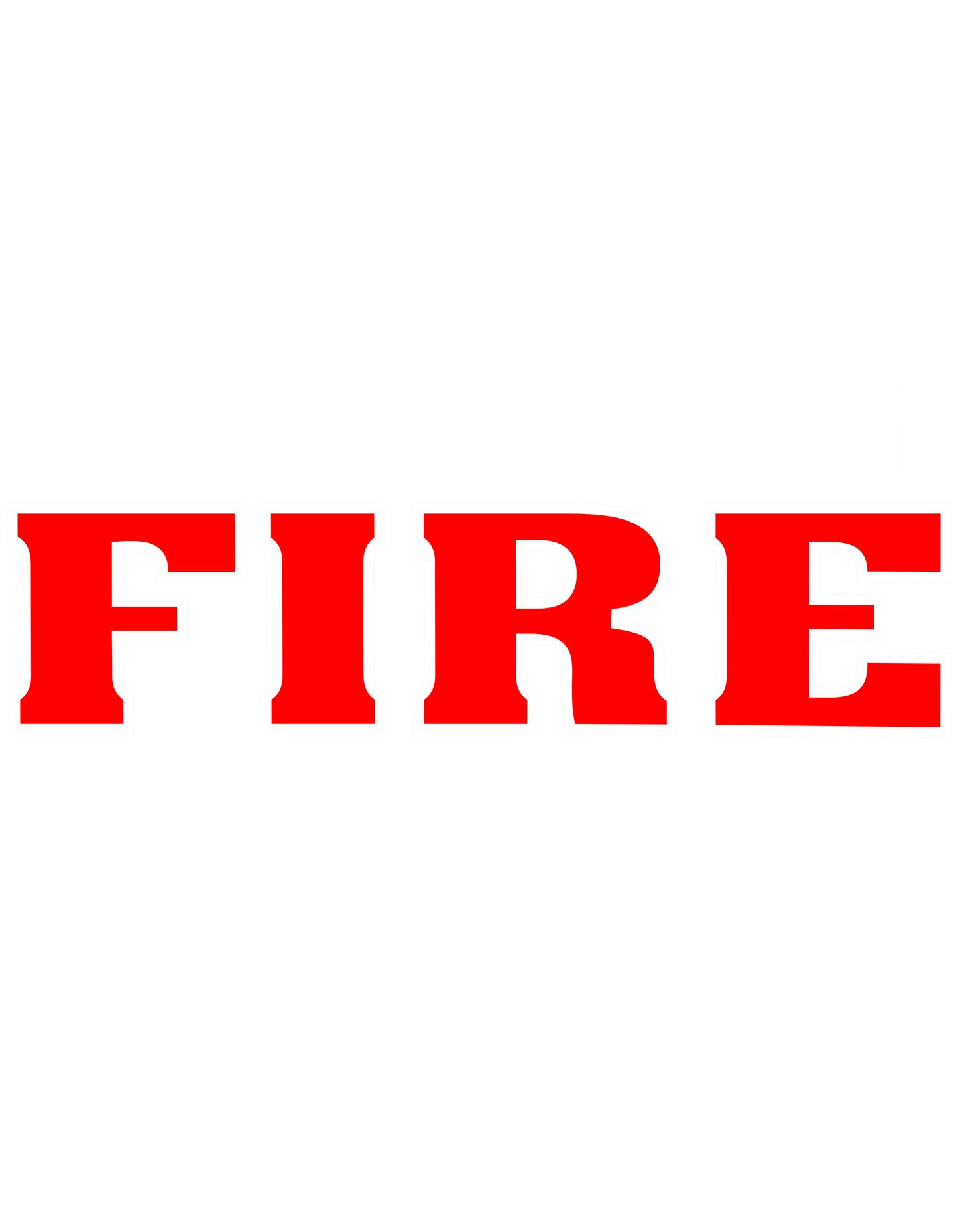 Red Wing Fire Department Solid Red "FIRE" Collection