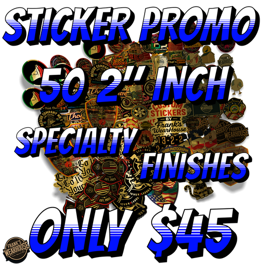 50 2" Inch Special Custom Die-Cut Stickers