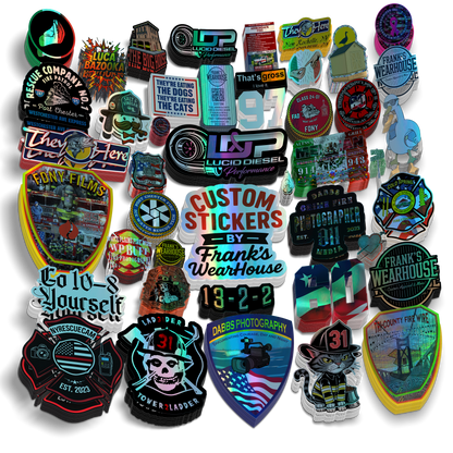 100 3" Inch Custom Die-Cut Stickers