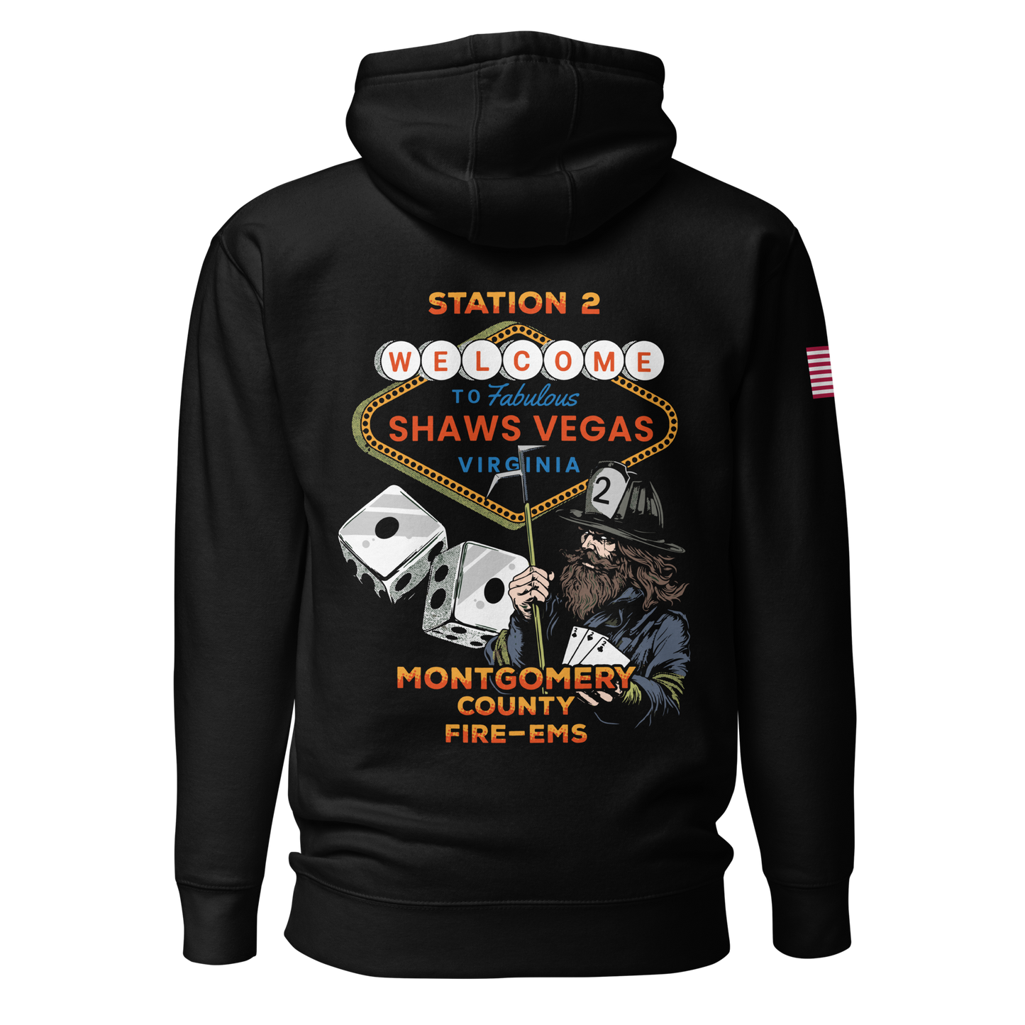 STATION 2 SHAWS VEGAS, VIRGINIA PREMIUM FIT HOODIE