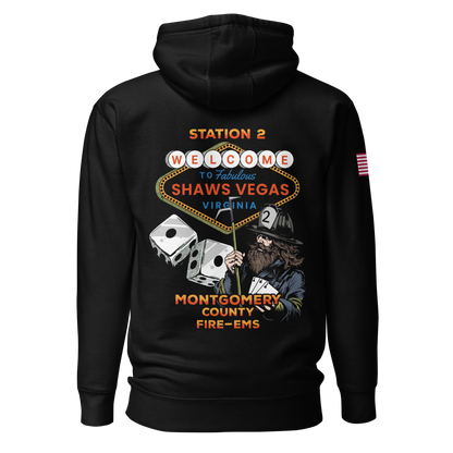 STATION 2 SHAWS VEGAS, VIRGINIA PREMIUM FIT HOODIE