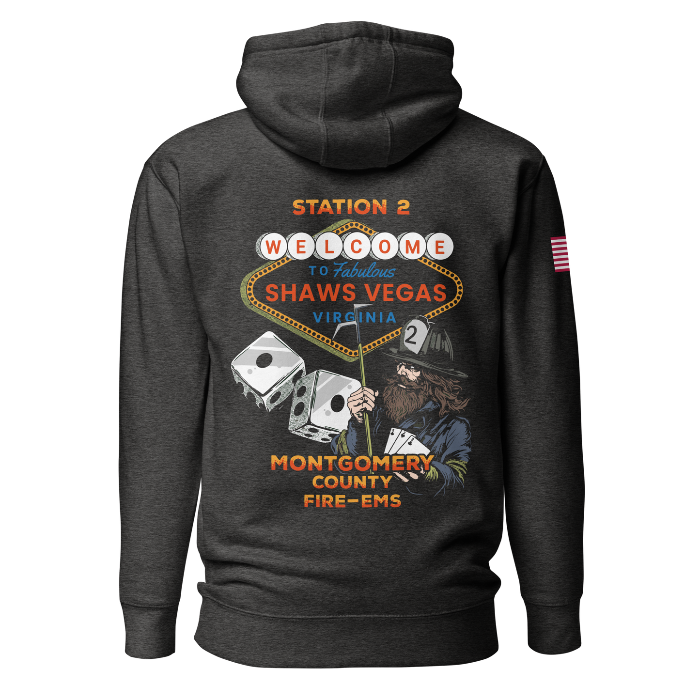 STATION 2 SHAWS VEGAS, VIRGINIA PREMIUM FIT HOODIE