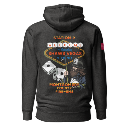 STATION 2 SHAWS VEGAS, VIRGINIA PREMIUM FIT HOODIE