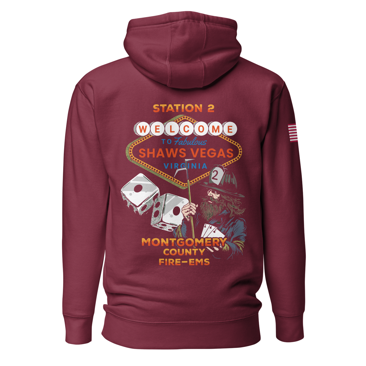 STATION 2 SHAWS VEGAS, VIRGINIA PREMIUM FIT HOODIE