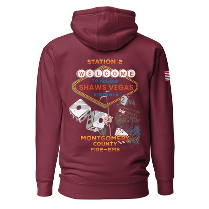 STATION 2 SHAWS VEGAS, VIRGINIA PREMIUM FIT HOODIE