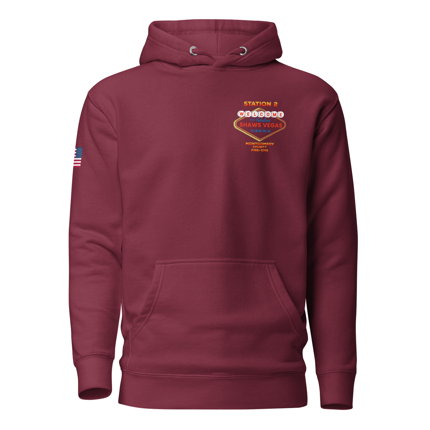 STATION 2 SHAWS VEGAS, VIRGINIA PREMIUM FIT HOODIE