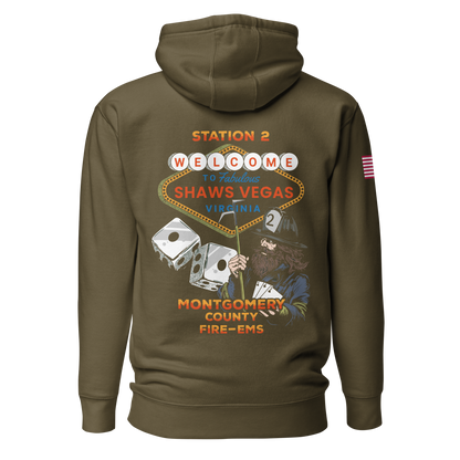 STATION 2 SHAWS VEGAS, VIRGINIA PREMIUM FIT HOODIE