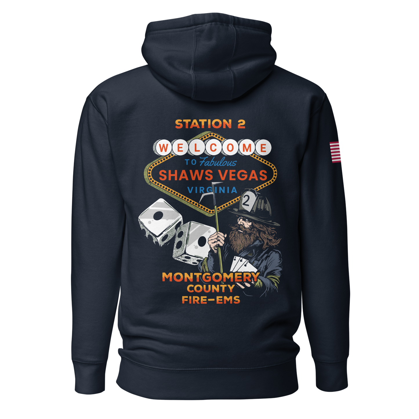 STATION 2 SHAWS VEGAS, VIRGINIA PREMIUM FIT HOODIE