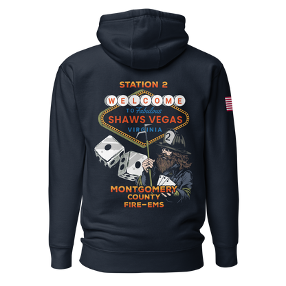 STATION 2 SHAWS VEGAS, VIRGINIA PREMIUM FIT HOODIE