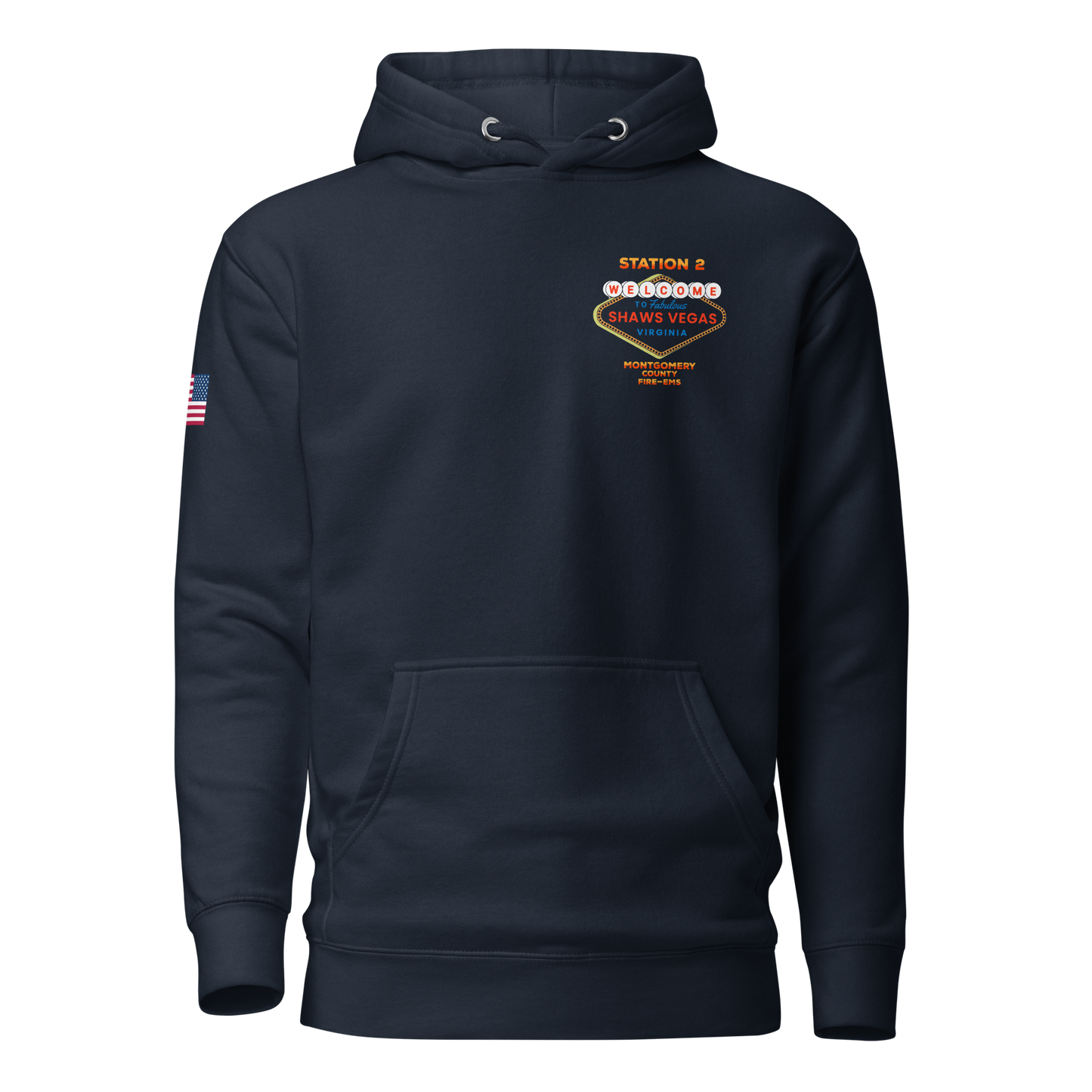 STATION 2 SHAWS VEGAS, VIRGINIA PREMIUM FIT HOODIE
